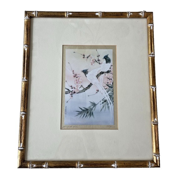 Ltd Edition Signed Print Hung Chu Lee Chinese White 